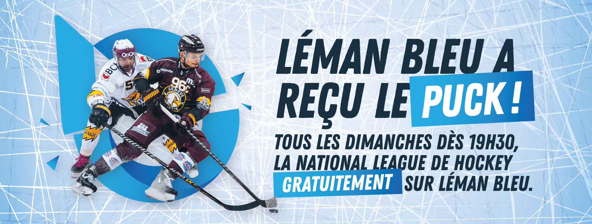 Reçu le puck | National League & Léman Bleu | Parenti Design