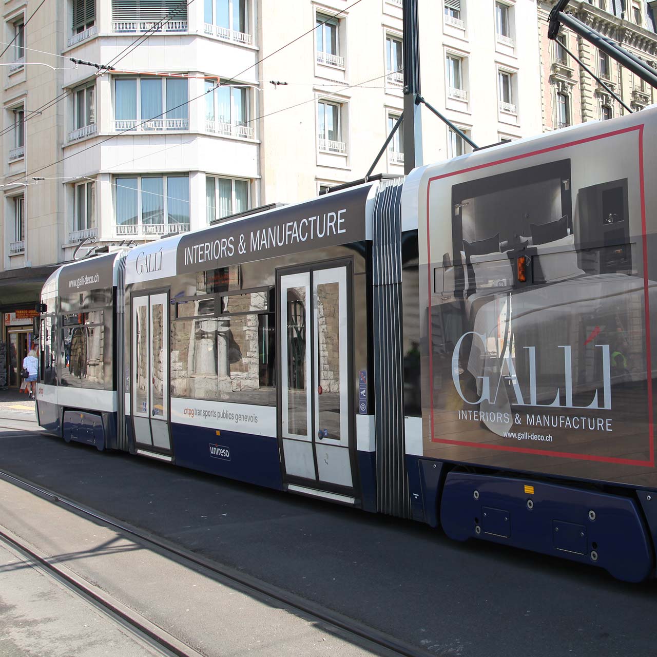 Galli tramway advertising